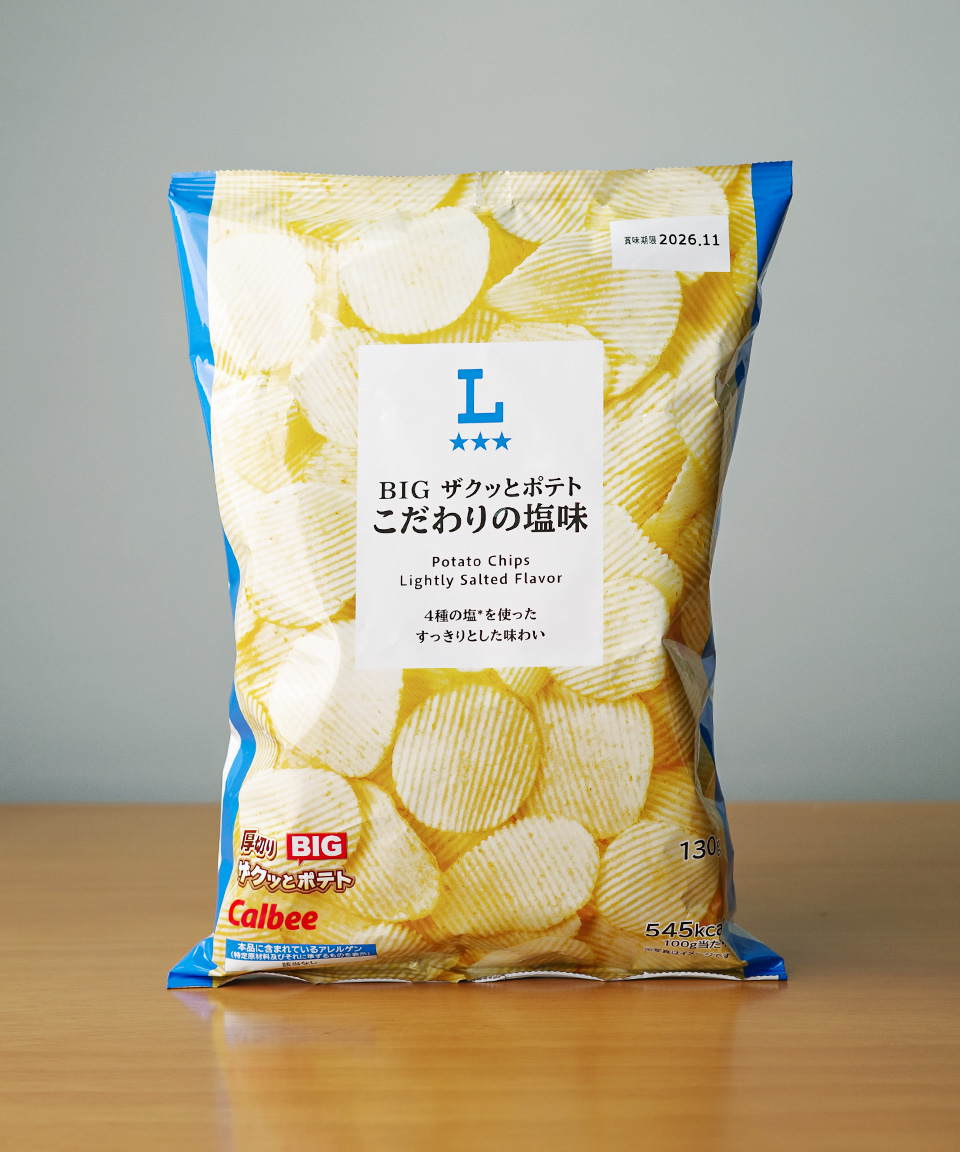 로손 BIG 바삭한 포테이토칩 소금맛 130g 감자칩 일본 간식