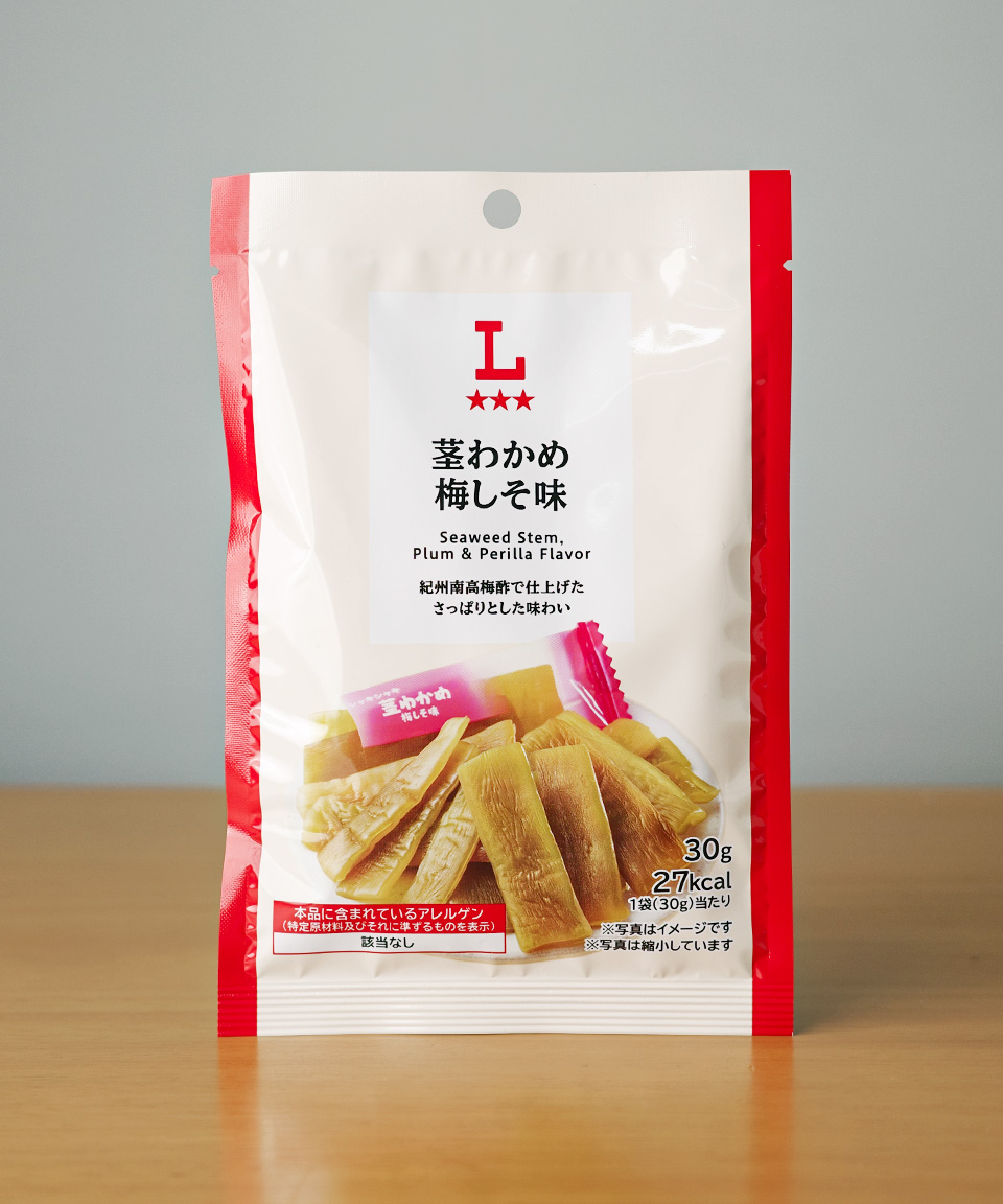 로손 쿠키와카메 우메시소맛 30g 일본 편의점 안주