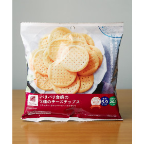 로손 바삭한 식감의 3종류 치즈 칩 38g 일본 편의점 과자