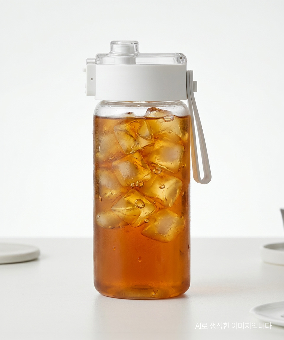 무인양품 클리어 머그보틀 550ml 냉수 전용 물병 물통 일본 무지