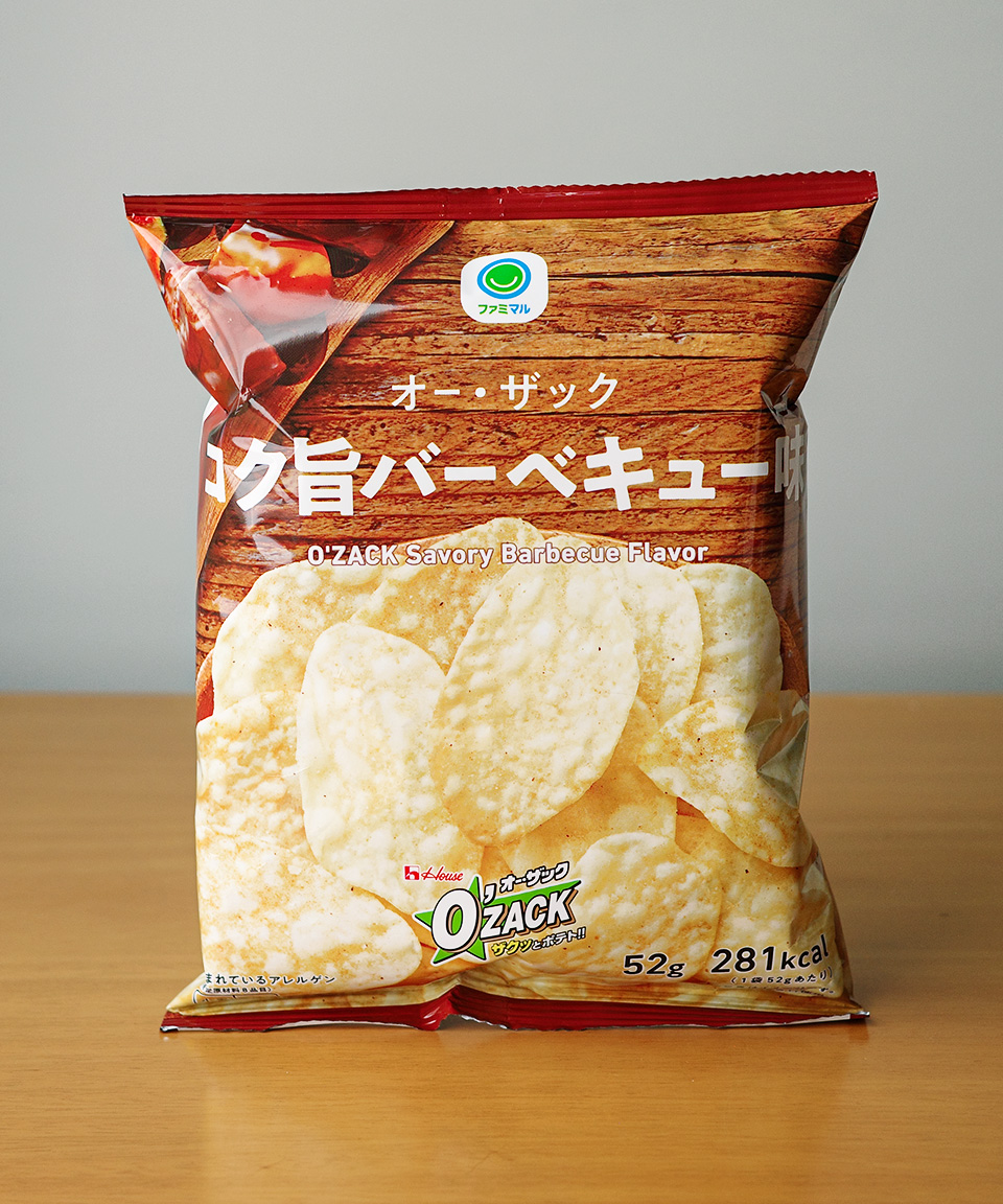 패밀리마트 하우스 오잭 진한 바베큐맛 52g 일본 편의점 간식