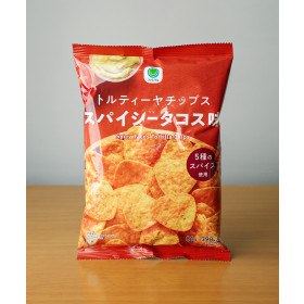 패밀리마트 또띠아 칩 스파이시 타코스맛 81g 일본 편의점 간식