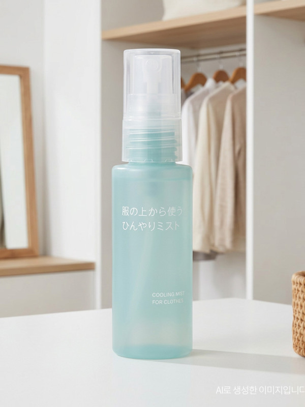 무인양품 옷에 뿌리는 쿨링 미스트 일본 무지 휴대용, 50ml, 1개