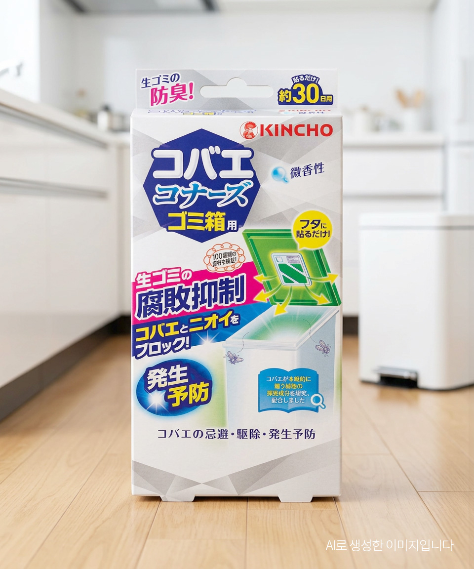 킨쵸 쓰레기통 날파리 퇴치제 은은한향 일본 초파리 방지