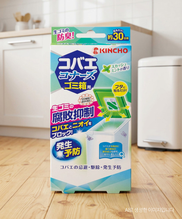 킨쵸 쓰레기통 날파리 퇴치제 민트향 일본 초파리 방지