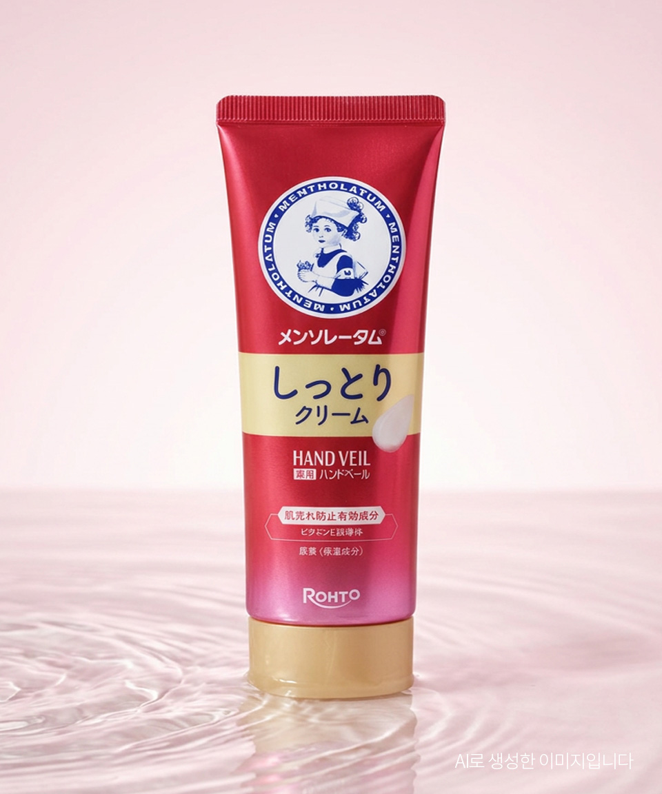 로토 맨소래담 핸드베일 고보습 핸드크림 촉촉한 타입 레드, 70g, 1개