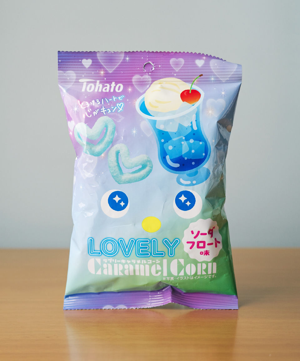 일본 간식 토하토 카라멜 콘 러블리 소다 플로트, 43g, 1개