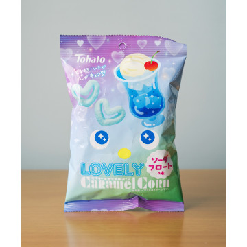 일본 간식 토하토 카라멜 콘 러블리 소다 플로트, 43g, 1개