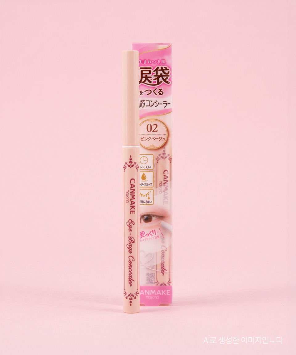 캔메이크 아이백 컨실러 애교살 스틱 02 핑크 베이지, 0.27g