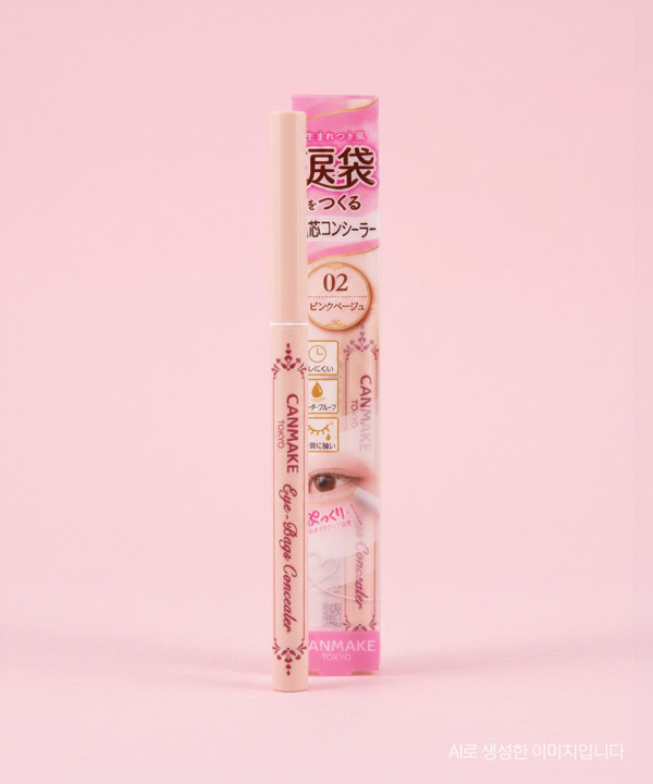 캔메이크 아이백 컨실러 애교살 스틱 02 핑크 베이지, 0.27g