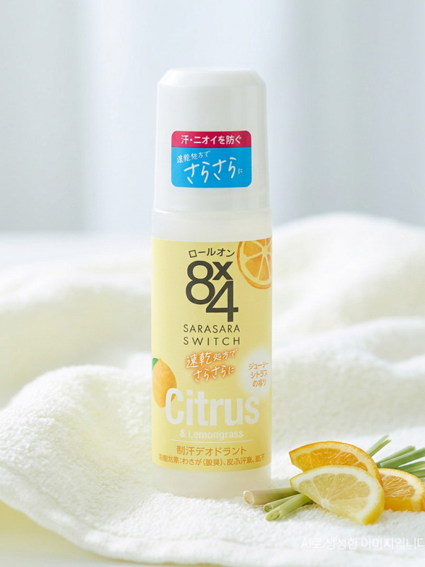 카오 8x4 에이트포 롤온 일본 데오드란트 시트러스, 45ml, 1개