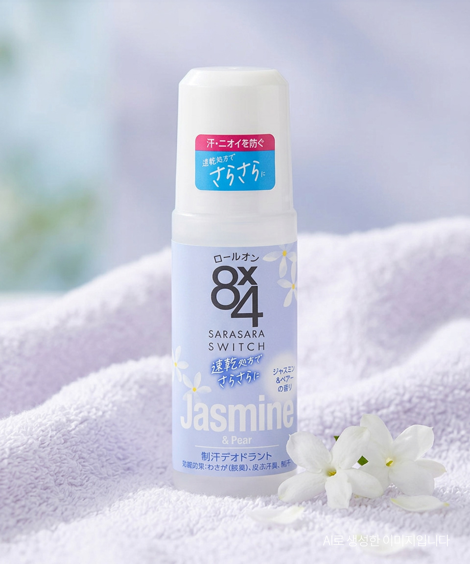 카오 8x4 에이트포 롤온 일본 데오드란트 자스민, 45ml, 1개