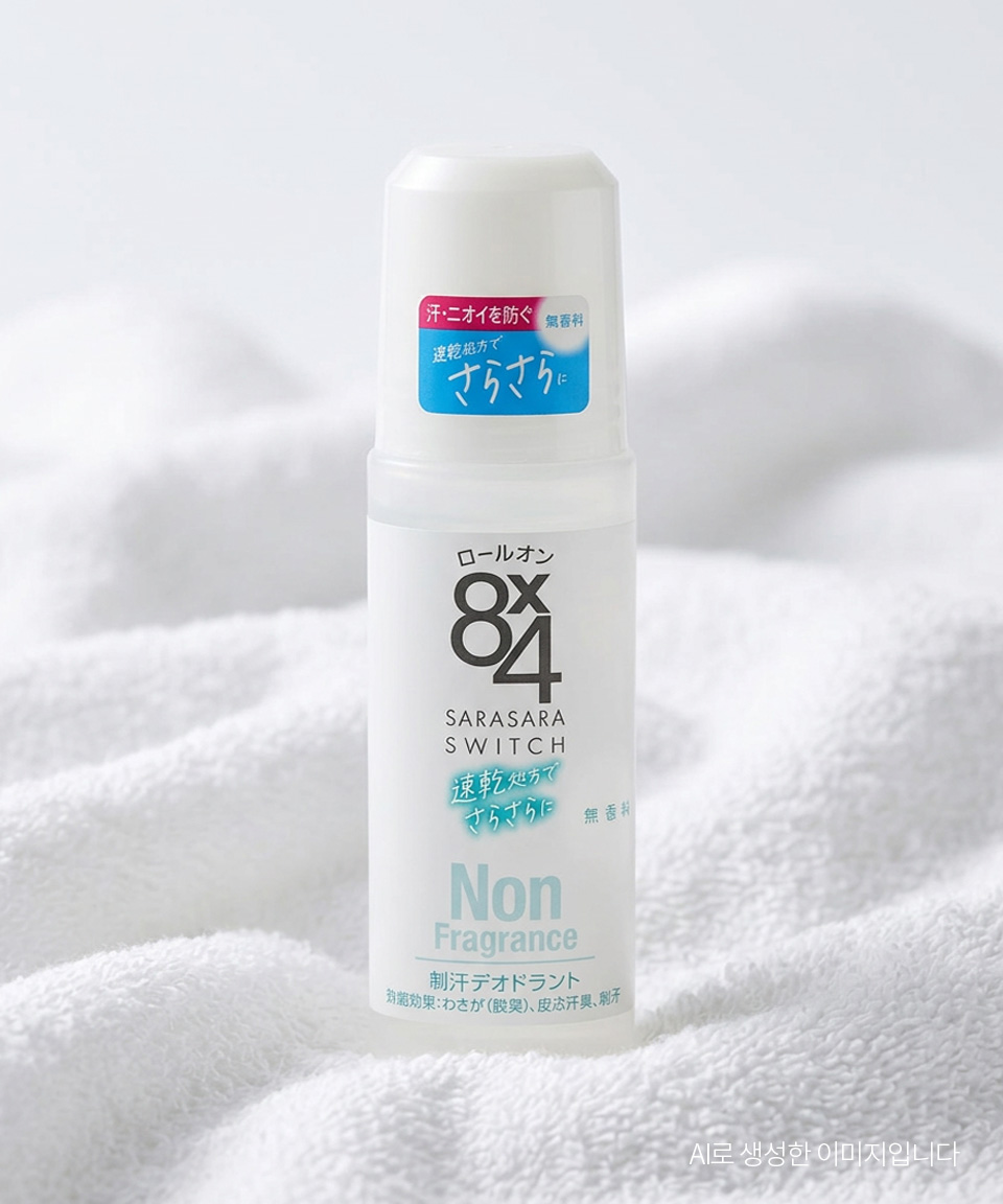 카오 8x4 에이트포 롤온 일본 데오드란트 무향, 45ml, 1개