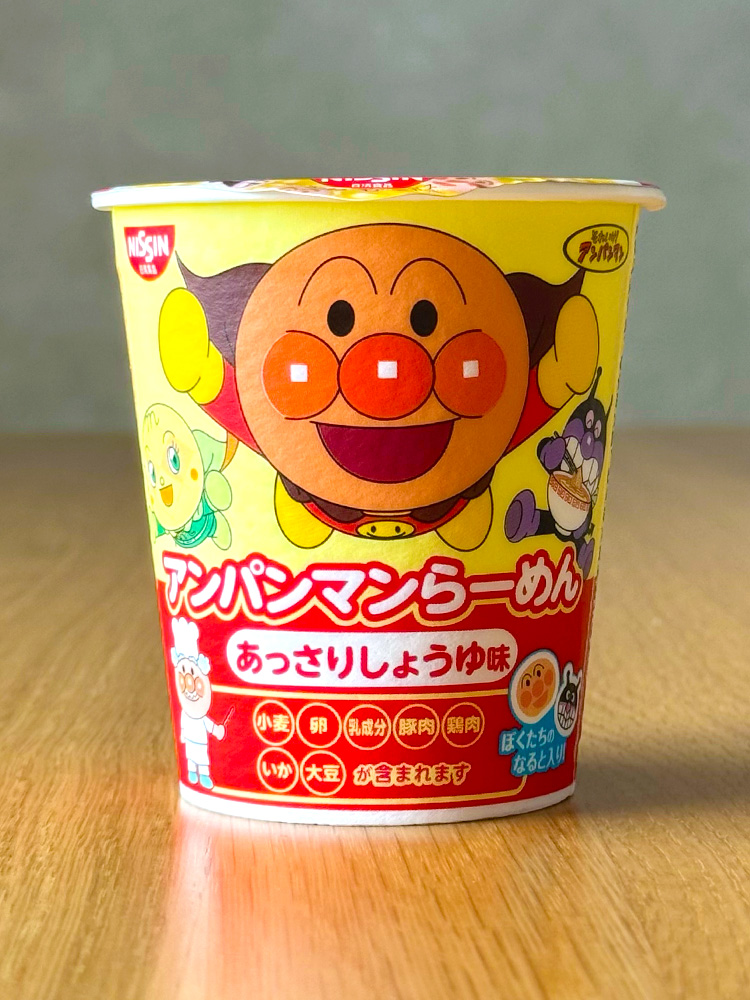 닛신 호빵맨 일본 미니 컵라면 간장맛, 32g, 1개