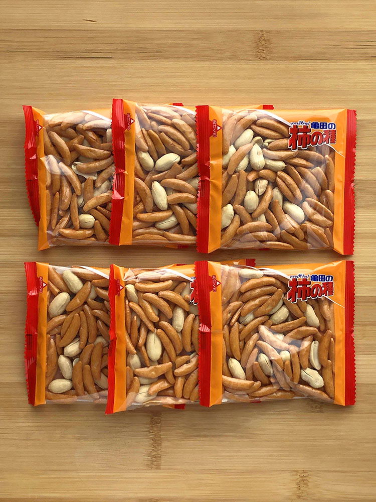 카메다 카키노타네 감씨과자 일본 간식 맥주 안주 오리지널, 6개입, 1개