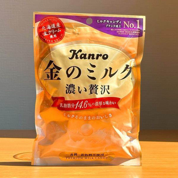 일본 사탕 칸로 킨노 밀크 캔디 80g 금의 우유 사탕
