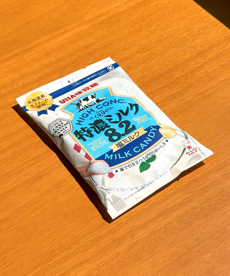 UHA 미각당 특농 밀크 캔디 8.2 일본 사탕 소금우유, 75g, 1개