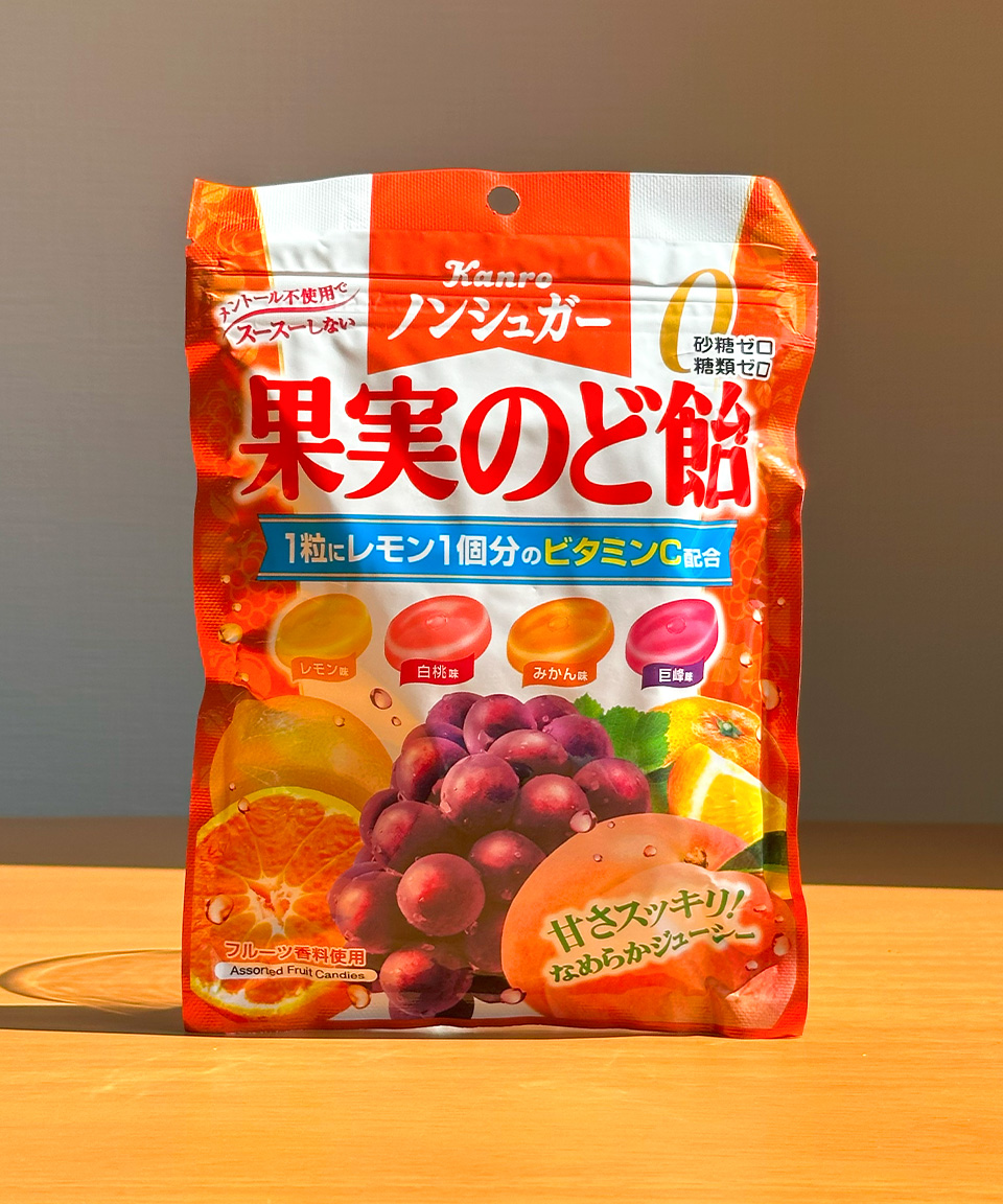칸로 무설탕 과실 목캔디 90g 일본 사탕