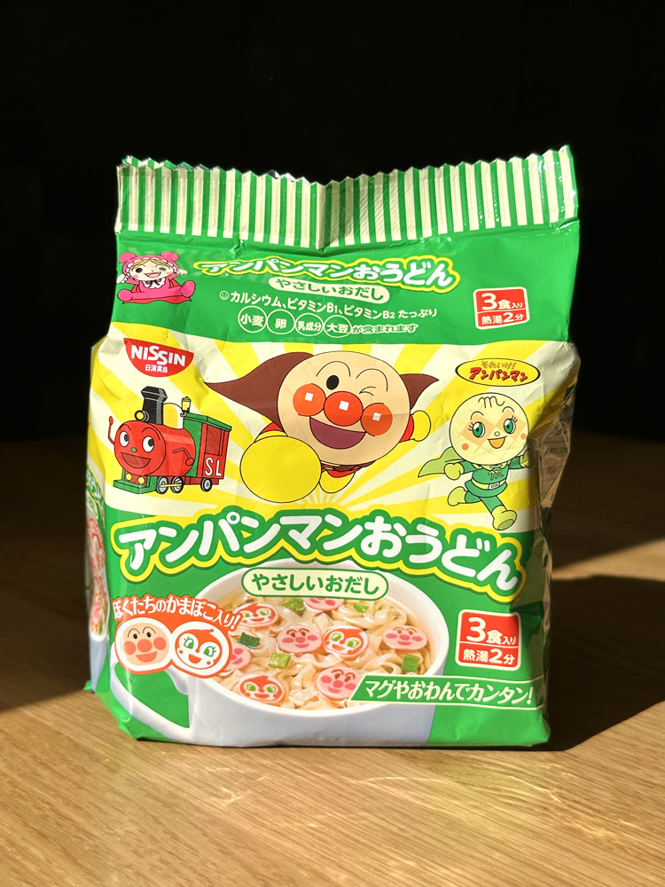 [ 닛신 ] 머그컵 우동 호빵맨 순한 다시맛 3개입 / 앙팡만 우동 야사시이 오다시 / 일본 봉지라면