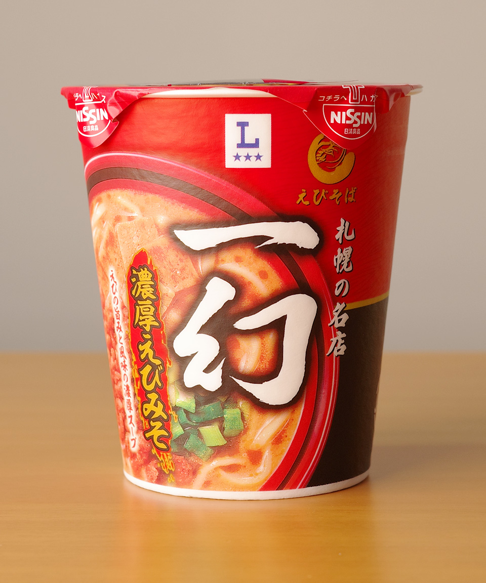 일본 컵라면 로손 이치겐 삿포로 에비 소바 미소, 112g, 1개