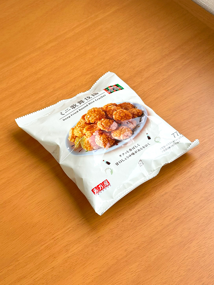 일본 센베이 로손 텐노야노 미니 카부키아게 77g 편의점 과자