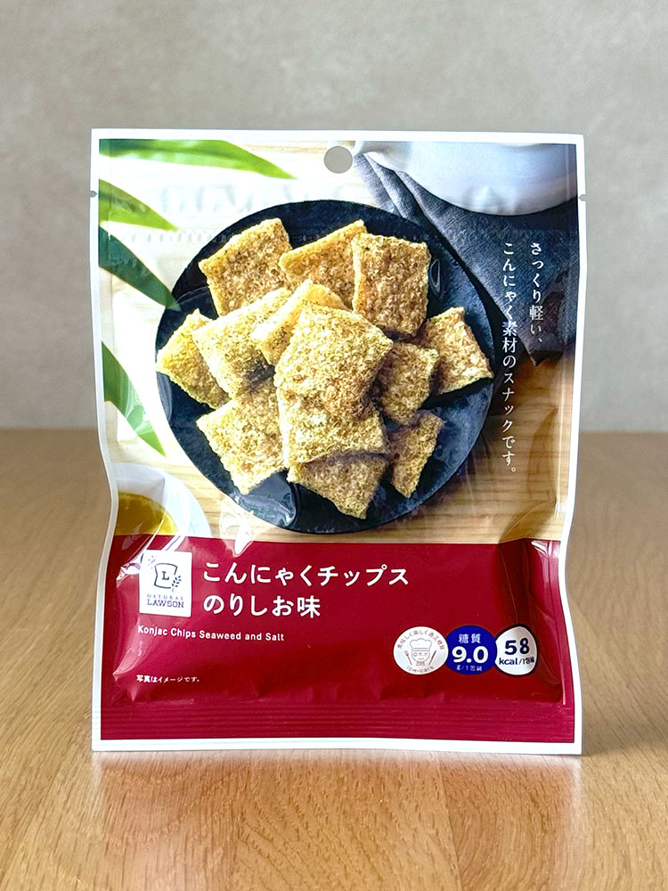 [ 로손 ] 곤약 칩스 노리시오맛 15g / 칼로리 낮은 곤약으로 만든 김소금맛 칩 / 일본편의점 과자