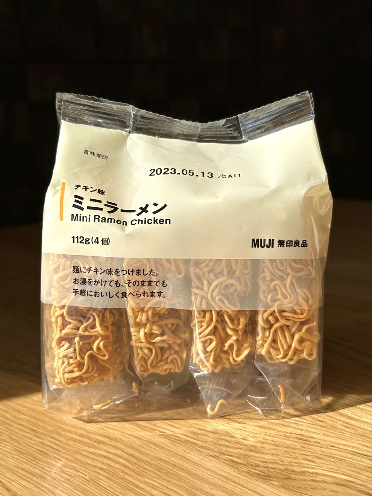 [ 무인양품 ] 치킨맛 미니 라면 4개입 / 일본 라면