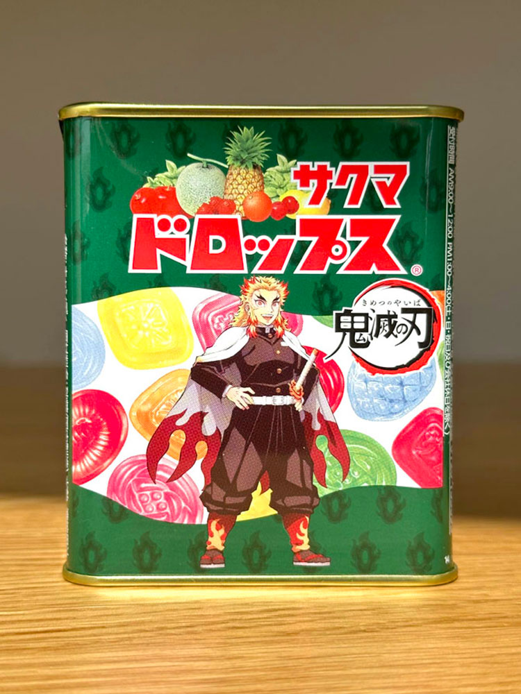 [ 사쿠마 ] 귀멸의 칼날 깡통캔디 옛날 드롭프스 사탕 71g / 일본사탕